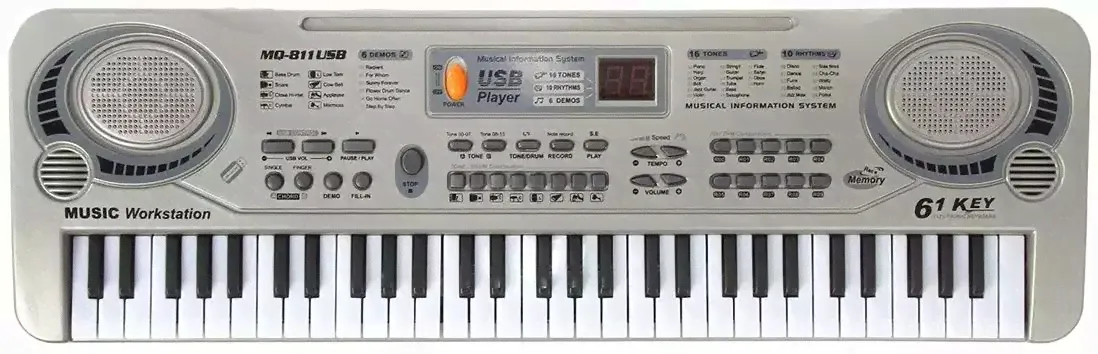 Синтезатор с микрофоном 61кл LED дисплей USB MQ-811USB.
