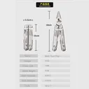 🛍 Splitman SQT MQ-21 Многофункциональный складной нож плоскогубцы 19 в 1 EDC Кемпинг Suvival инструменты StainlessSteel Мини Ножницы Отвертка пила