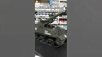 1/35 Scale Academy M40 155mm Diorama #plasticmodel #army #history #military