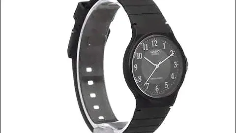 Casio Men's MQ24 1B3 Analog Black Rubber Strap Watch